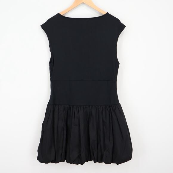 J.Crew Bubble Hem Mixy Mini Dress Black Size Large NWOT - Picture 5 of 8